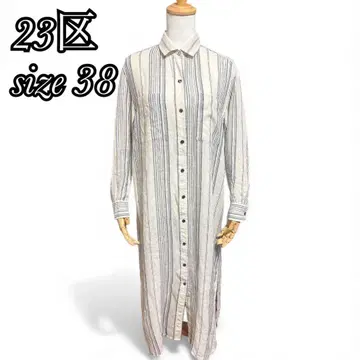 23구 스트라이프 셔츠 원피스 사이즈 38