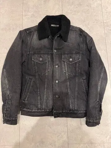 MINEDENIM 마인 데님 데님 보아 자켓 블랙