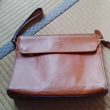 브라운 가죽 클러치 백 세컨드 백