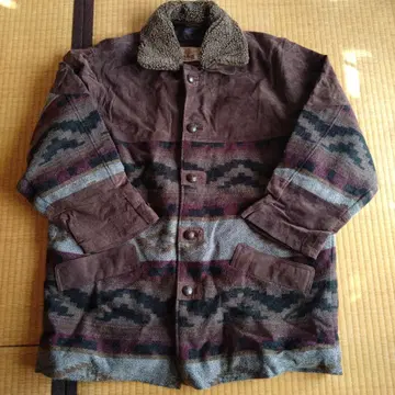 브라운 계열 스웨이드 울 혼방 자켓