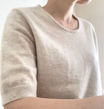 캐시미어 100 반팔 니트