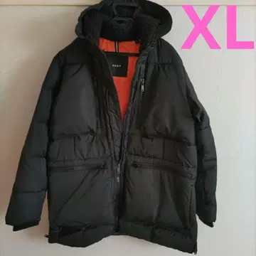 DKNY 남성용 충전솜 코트 블랙