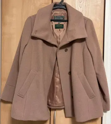 코트 핑크 베이지 M 36