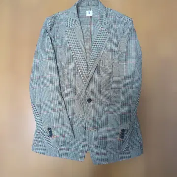 super vintage 체크 무늬 테일러드 자켓 이탈리아제