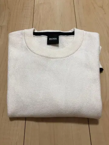 [ 미사용 ] BOSS HUGO BOSS 화이트 니트 스웨터 긴팔