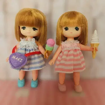 리카짱 인형 본체 미키 마키 2체 세트 아이스크림 포함