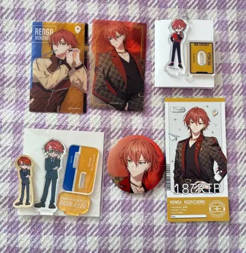 니시조노 렌가 모음 세트 캔뱃지 혜택 아크릴 스탠드 클리어 시트 에이트리