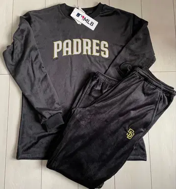 새상품 LL 사이즈 MLB 파드레스 벨로아 상하의 셋업 블랙