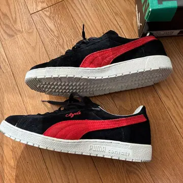 푸마 CLYDE 블랙 x 빨간색 US8 26.5cm 미사용 데드스탁