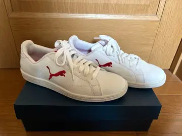 PUMA 스매쉬 캣 L 스니커즈 화이트/레드