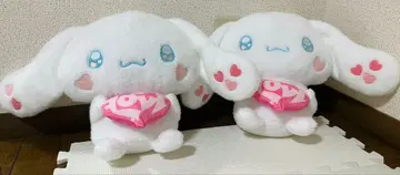 시나모롤 x = LOVE L 봉제 인형 이코러브 시나몬 2체 세트