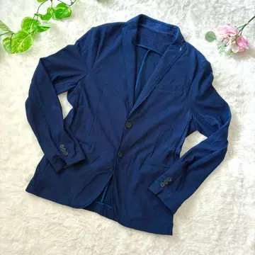 ZARA MAN 테일러드 자켓 메쉬 스트레치 소재 파랑