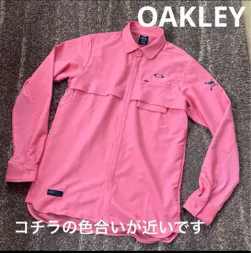 새상품급 OAKLEY 오클리 스컬 남성용 긴팔 셔츠 살몬 핑크 L