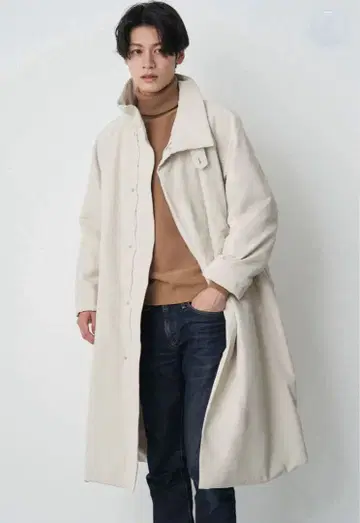 새상품급 카포크노트 스탠드 카라 코트 그레이지 S