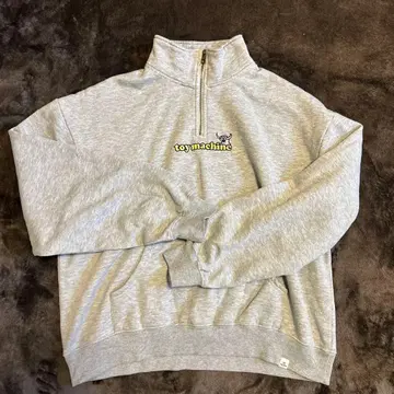 toy machine 그레이 하프 지퍼 맨투맨