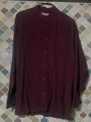 ISSEY MIYAKE MEN 긴팔 셔츠 크림슨 컬러