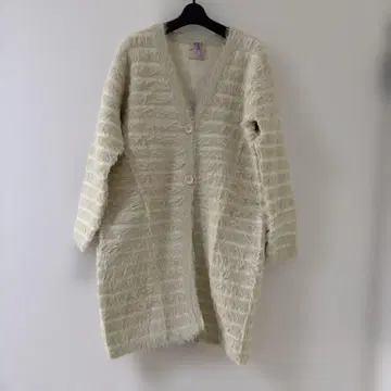 포근포근 아이보리 긴팔 롱 가디건