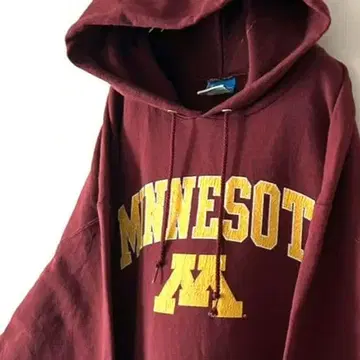 챔피온 미네소타 맨투맨 후드티 XL 레드 빨간색 구제 의류