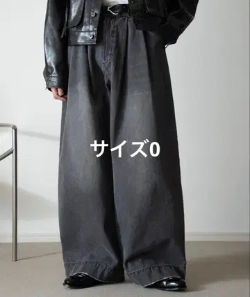 soerte 와이드 배기 빈티지 라이크 데님 팬츠