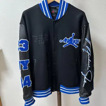 Jordan AWAKE NY 바시티 자켓 L 사이즈 블랙/블루