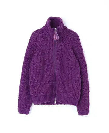 AMBERGLEAM 프린지 니트 울 자켓