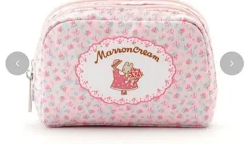 산리오 마론 크림 샹브르 파우치 꽃무늬 핑크
