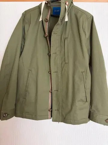 BEAMS 마운틴 후드티 올리브 M