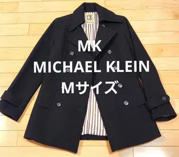 [ MICHEL KLEIN ] 더블 브레스트 피 코트 블랙 M