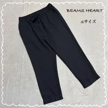 [빔즈하트] 바지 테이퍼드 팬츠 (S) 체크 무늬 다크 그레이