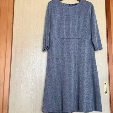 Keith 체크 무늬 7부 소매 원피스 42