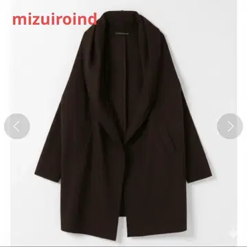 미즈이로 인드 미즈이로 브라운 인도 드레이프 가디건