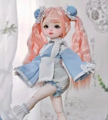 핑크 트윈 테일 인형 약 30cm