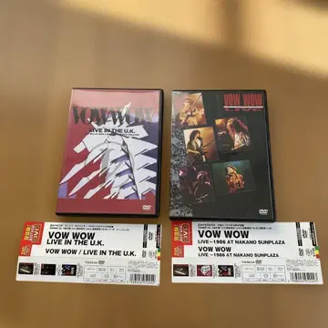 2매 세트 DVD VOW WOW 라이브 바우와우 바우와우 라이브 라이브