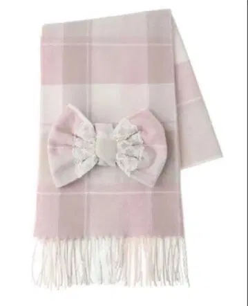 리즈리사 체크 리본 스톨