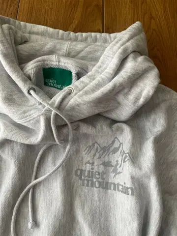 quiet mountain Logo Hoodie (화이트/XL)