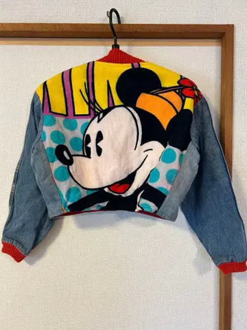 미니 마우스 크롭 데님 자켓