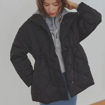 블랙 퀼팅 자켓