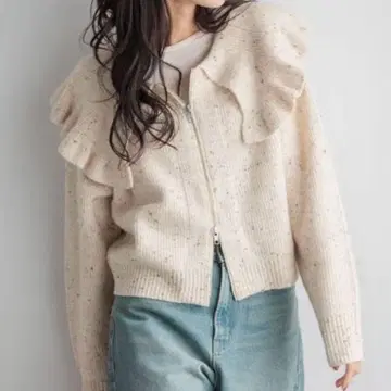 LOWRYS FARM 프릴 BIG 가디건 LS