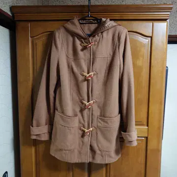 이토킨 브라운 후드 부착 더플 코트