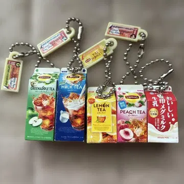 Lipton 음료 패키지형 키링 5종 세트