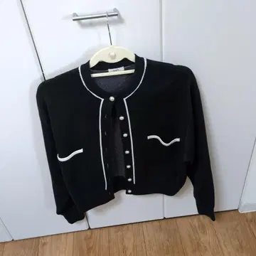 ROPE 블랙 가디건 긴팔