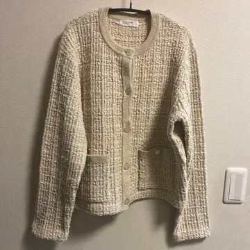 [ 북유럽, ] 트위드 패턴 니트 자켓