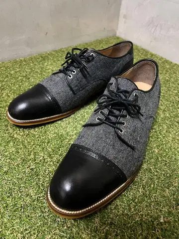 남성 신발 옥스퍼드 신발 스트레이트 팁 그레이 블랙