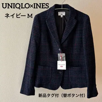 새상품 UNIQLO x INES 트위드 테일러드 자켓 유니클로 이네스