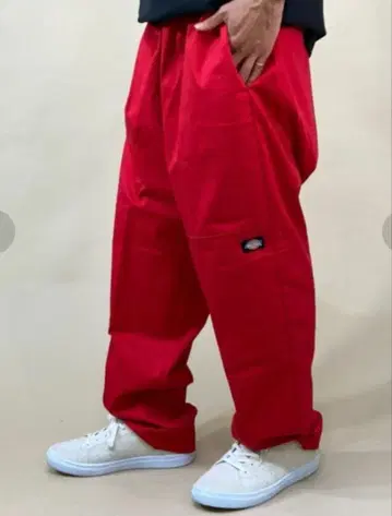 Dickies 더블니 팬츠 레드