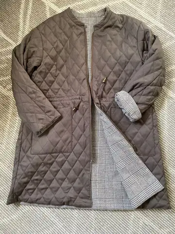 리버서블 충전솜 자켓 코트 브라운 브라운 계열 사이즈 LL 미사용