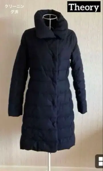 클리닝 완료 [ Theory ] 띠어리 다운 롱 코트 여성용 네이비