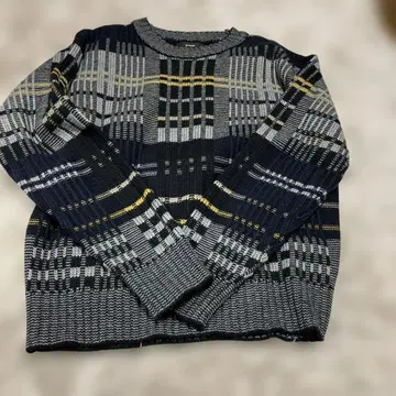 EMODA 체크 무늬 니트 스웨터 긴팔