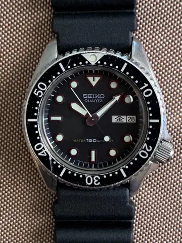 세이코 손목시계 다이버 150m 6458-6000 쿼츠