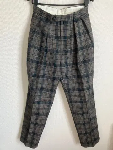 매킨토시 철학 와이드 슬랙스 사이즈 M 체크 울